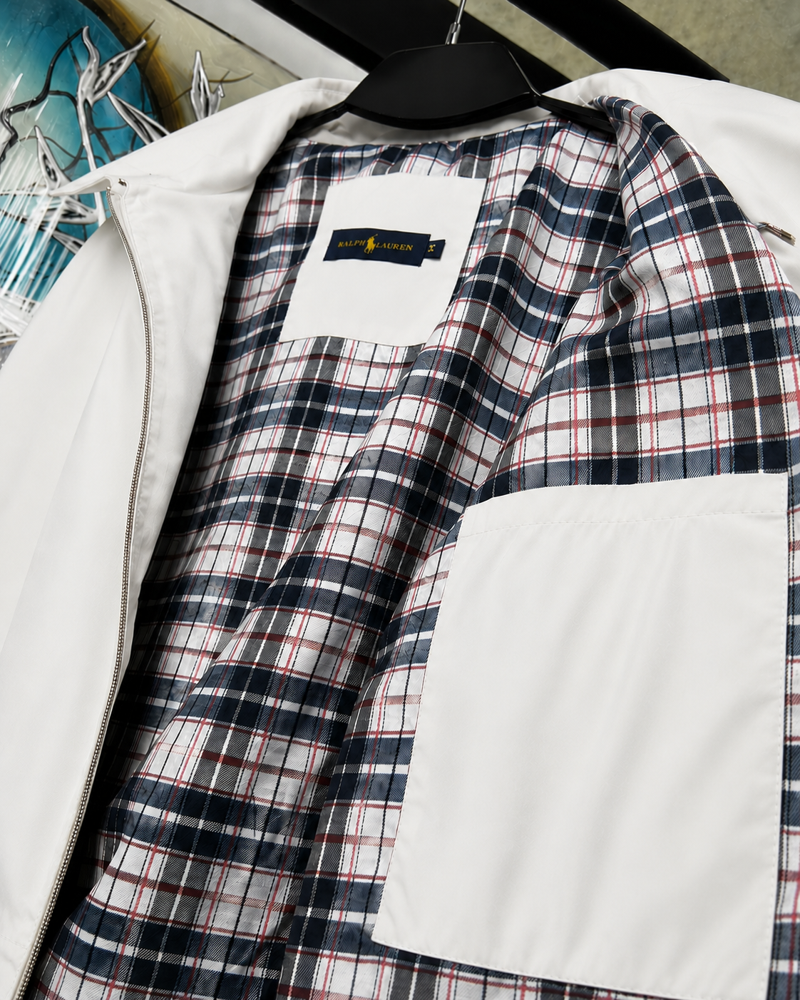 Casaca RL Hombre Impermeable Importado Blanco