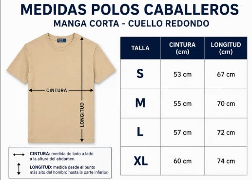 Polo LCST Hombre Cuello Redondo Manga Corta
