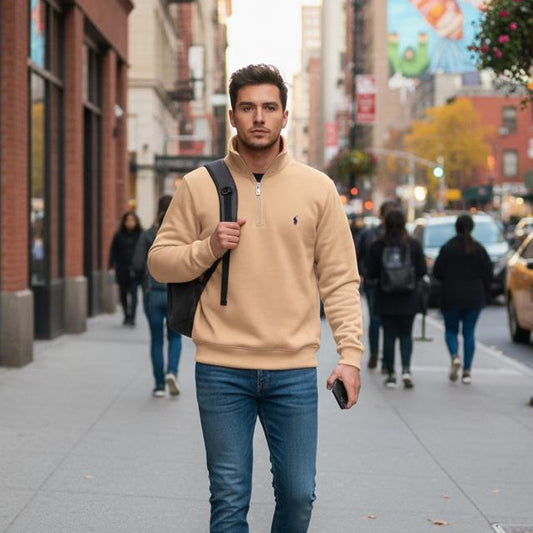 Polera RL Hombre Medio Cierre