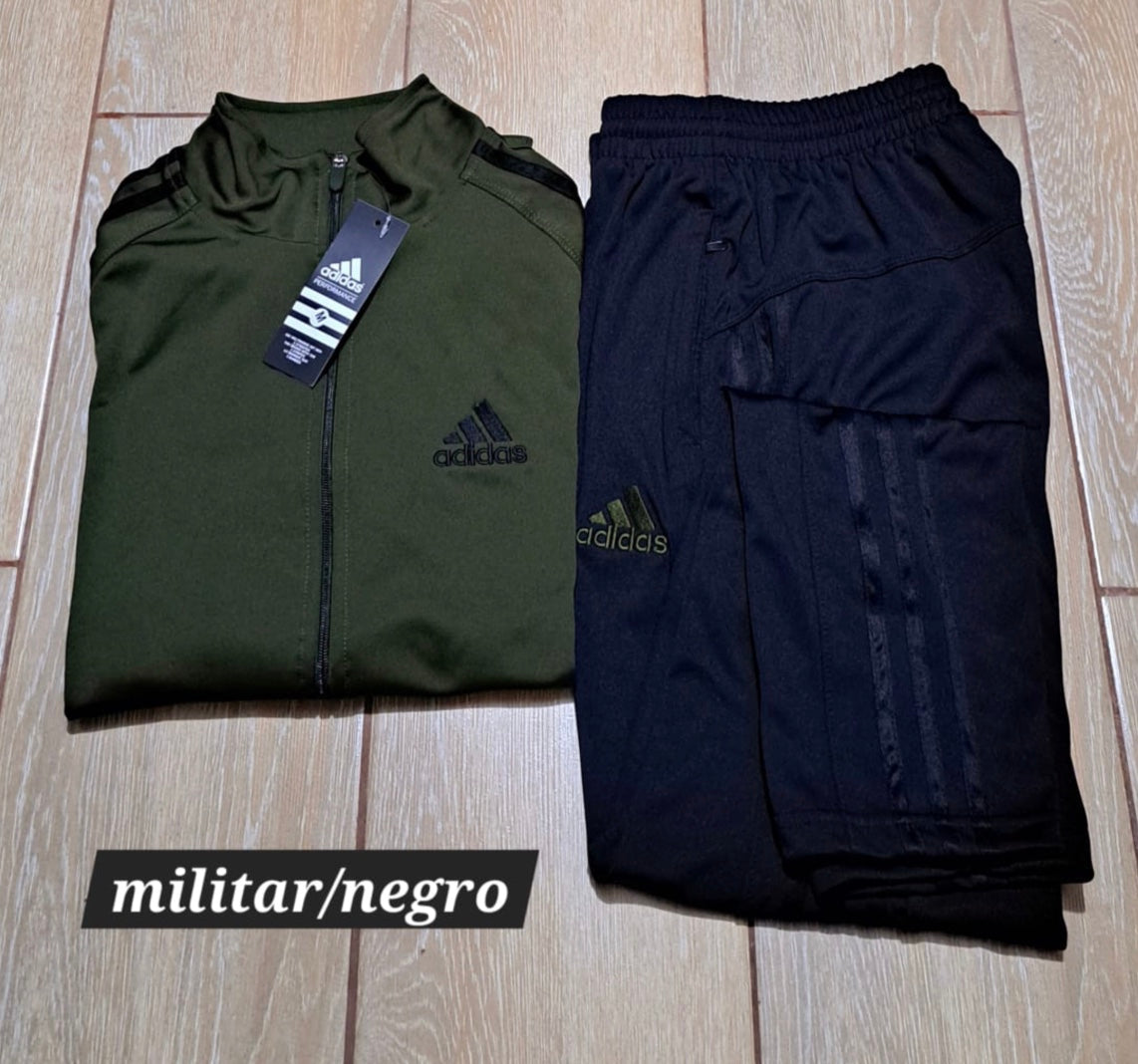 Conjunto Adidas Hombre Verde con Negro
