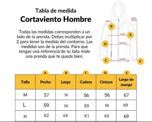 Cortaviento COL Hombre con Capucha Impermeable