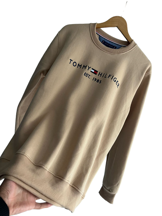 Polera TH Hombre Cuello Redondo Beige