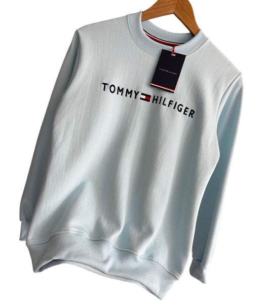 Sudadera TH Mujer Celeste