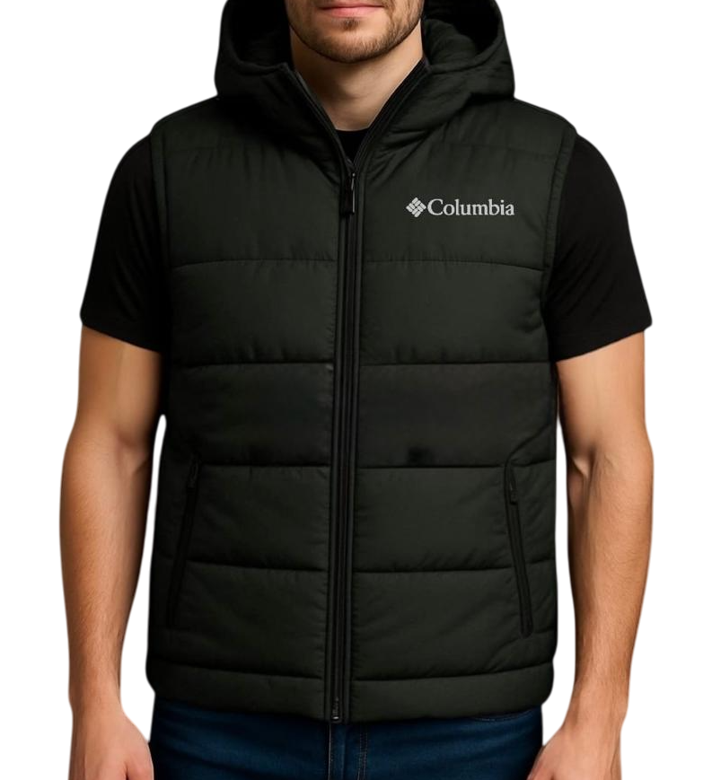 Chaleco COL Hombre con Capucha Negro