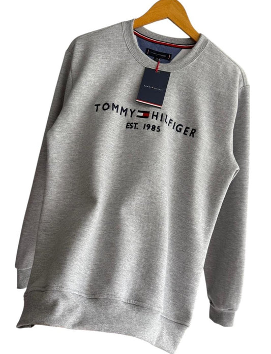 Polera TH Hombre Cuello Redondo Gris