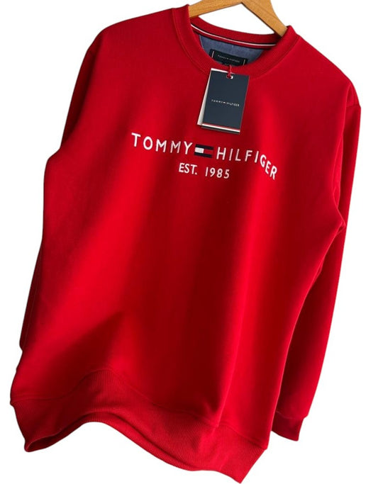 Polera TH Hombre Cuello Redondo Rojo