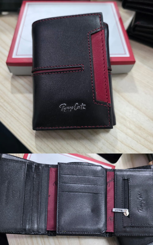 Billetera RC Hombre Cuero 3 Cuerpos