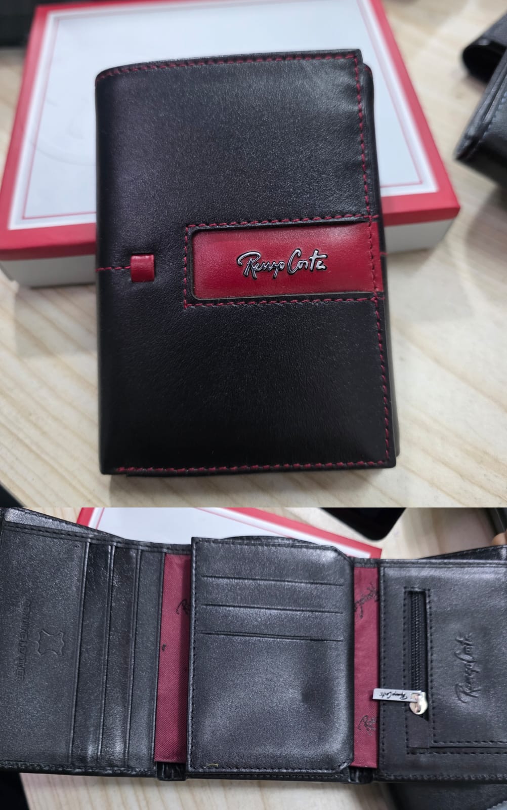 Billetera RC Hombre Cuero 3 Cuerpos